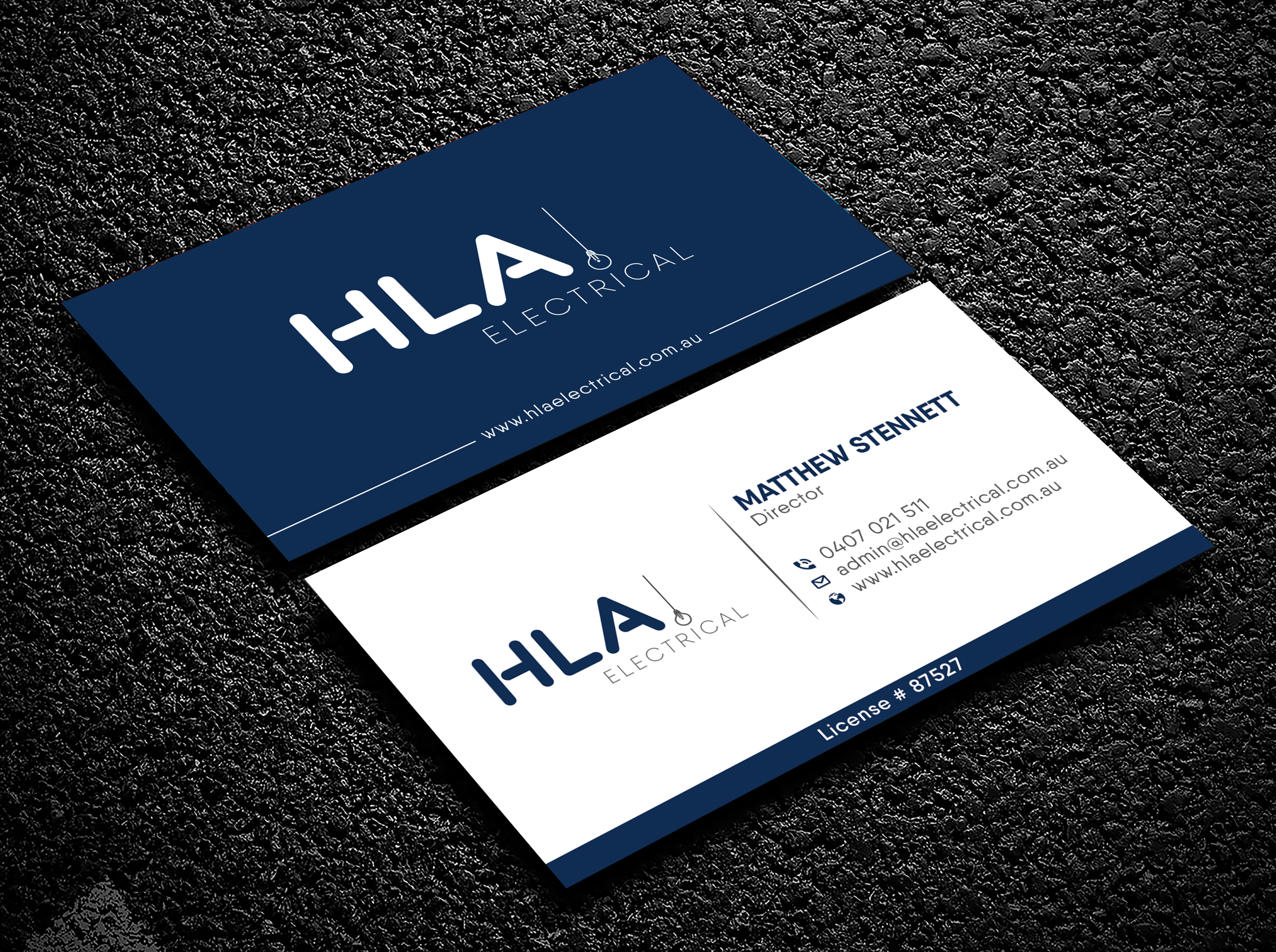Diseño de Tarjeta de Presentación por Bold Pixels para HLA Electrical | Diseño #26242118