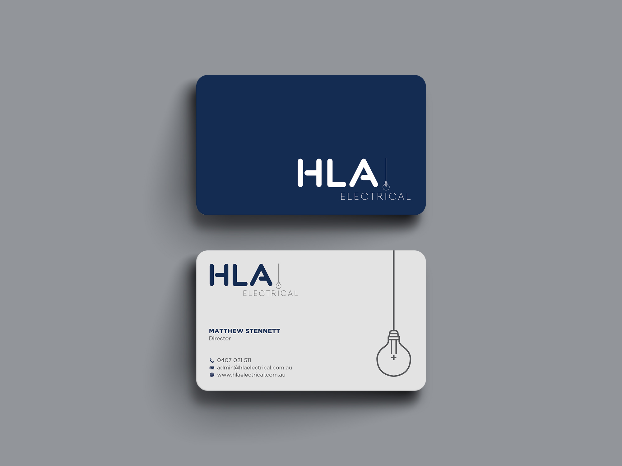 Business Card Design by depictionist for HLA Electrical | Design #26245189