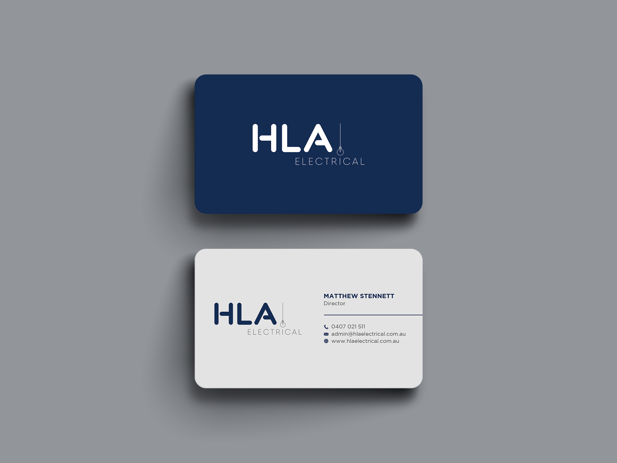 Business Card Design by depictionist for HLA Electrical | Design #26245223