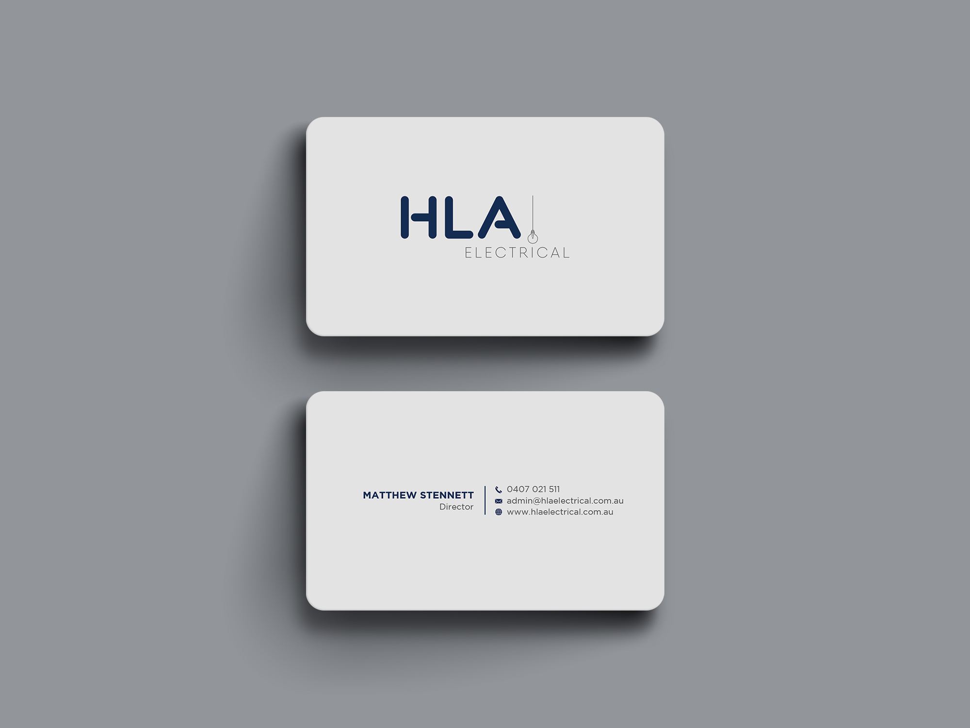 Business Card Design by depictionist for HLA Electrical | Design #26245227