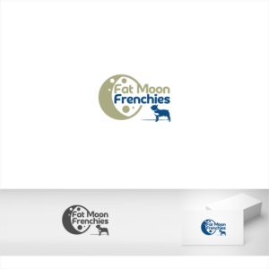 Logo Design by Arham Hidayat for Fat Moon Frenchies | Design #26265604