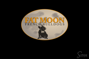 Fat Moon Frenchies | Logo Design by InkThink by Scaurus