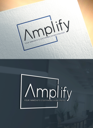 Amplify   and then Amplify with the slogan Your immediate & sustainable giving strategy. | Diseño de Logo por Art Lancer