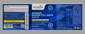 NUTRABYTES FOOD SUPPLEMENT LABEL DESIGN - MARINE COLLAGEN