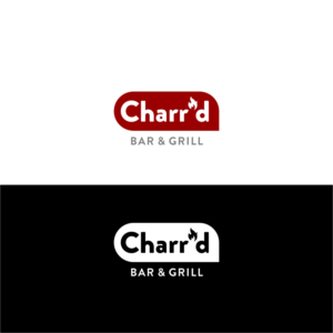 Charr'd (in creative logo), Bar & Grill (underneath logo) | Logo Design by ddnsycrowd