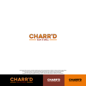 Charr'd (in creative logo), Bar & Grill (underneath logo) | Logo Design by siti MWDesign