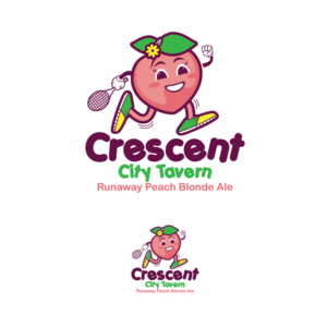 Crescent City Tavern.    Runaway Peach Blonde Ale | Diseño de Logo por Graphic Bricks