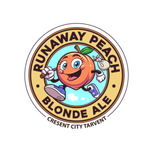 Crescent City Tavern.    Runaway Peach Blonde Ale | Diseño de Logo por B'signs
