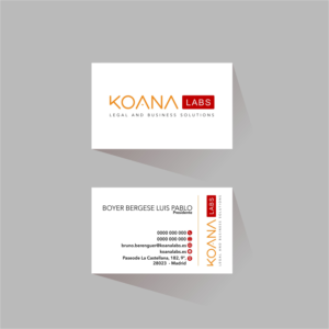 Legal and Consultancy Tech: Koana Labs (Legad Advice and Busines Solutions) | Business Card Design by Jeferson HP