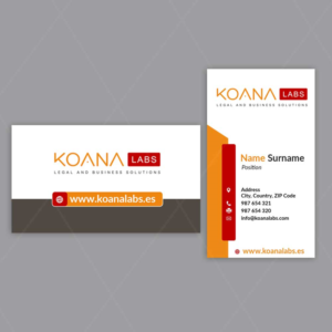 Legal and Consultancy Tech: Koana Labs (Legad Advice and Busines Solutions) | Business Card Design by DA.