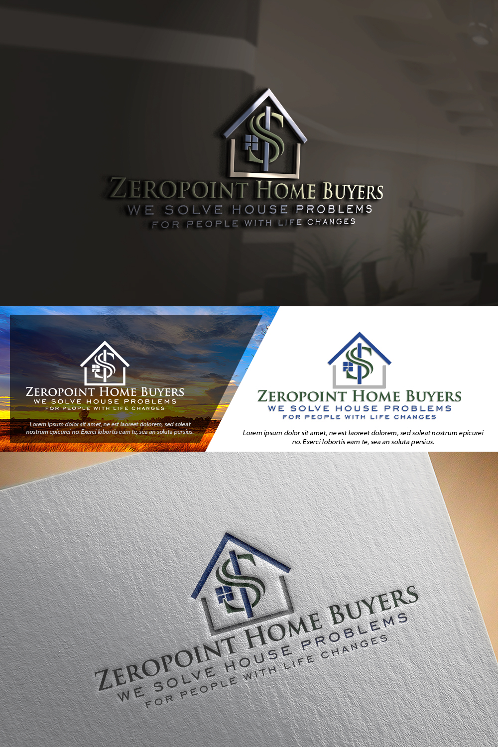 Logo-Design von damian für Zeropoint Home Buyers, LLC | Design #26255235