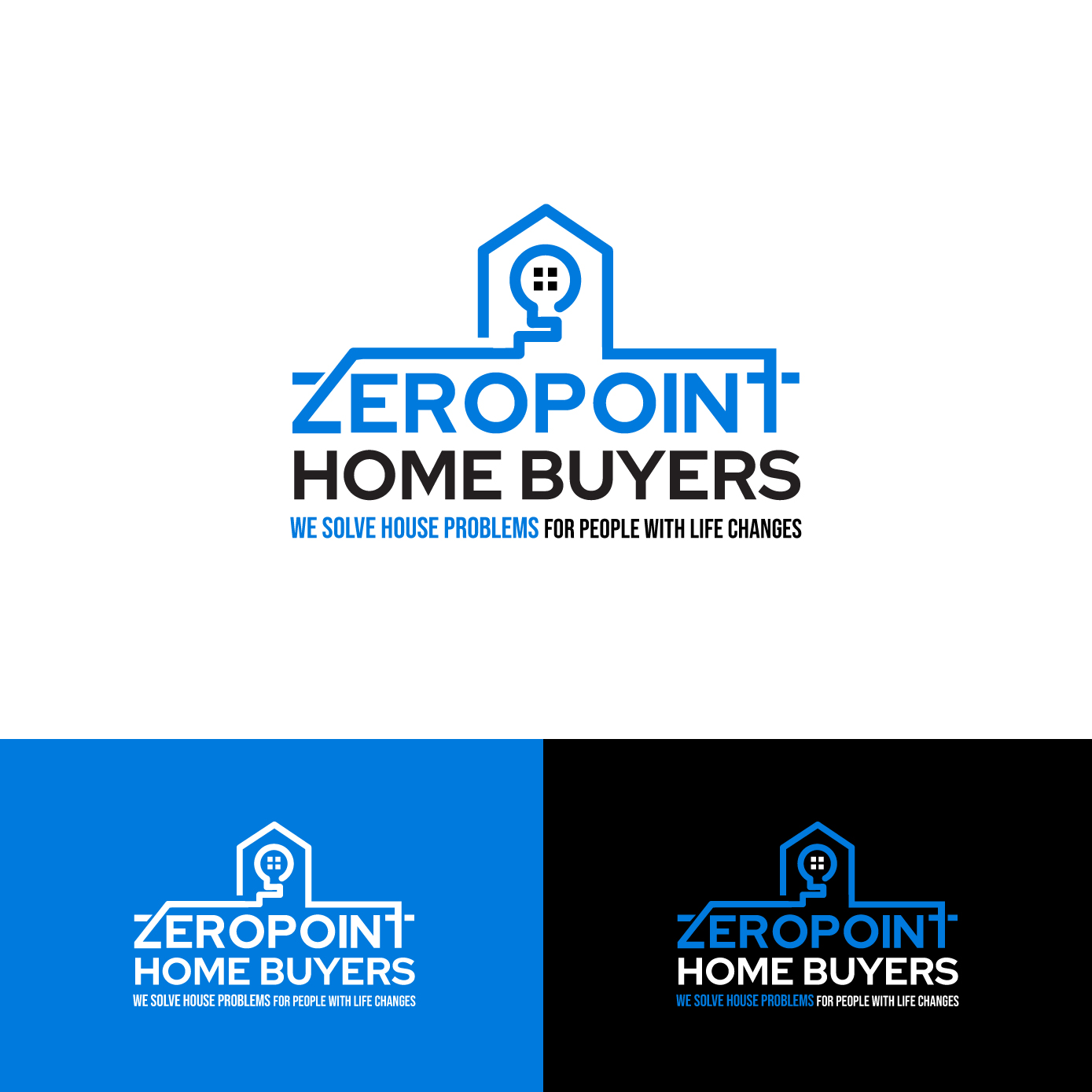 Logo-Design von Radsky17 für Zeropoint Home Buyers, LLC | Design #26266424