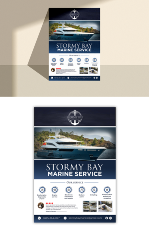 Diseño de Flyer por debdesign para Stormy Bay Marine Service  | Diseño: #26274375