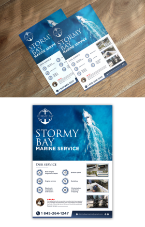 Diseño de Flyer por debdesign para Stormy Bay Marine Service  | Diseño: #26274383