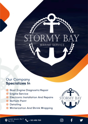 Flyer Design by 4AD for Stormy Bay Marine Service  | Design: #26262108