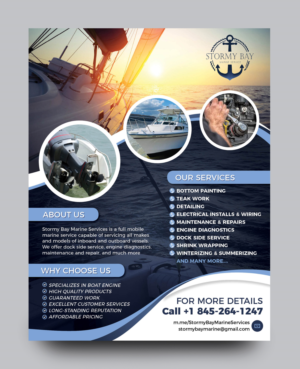 Flyer Design by rkailas for Stormy Bay Marine Service  | Design: #26268391