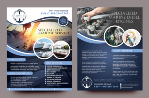 Diseño de Flyer por rkailas para Stormy Bay Marine Service  | Diseño: #26299554
