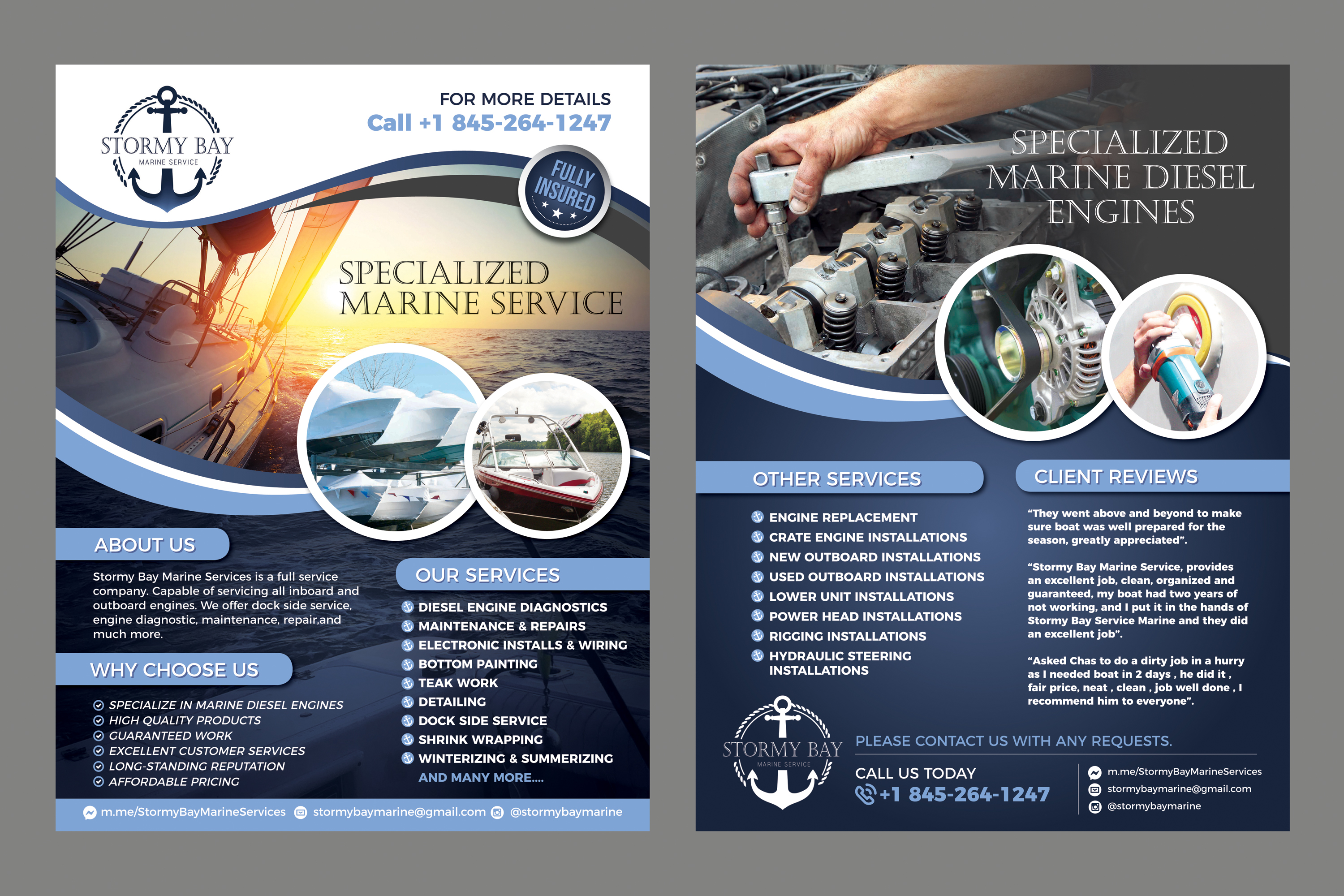 Design de Flyer par rkailas pour Stormy Bay Marine Service  | Design #26308139