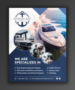 Diseño de Flyer por ecorokerz para Stormy Bay Marine Service  | Diseño: #26275532