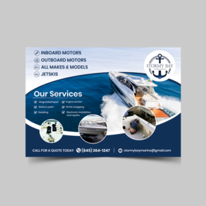 Diseño de Flyer por ecorokerz para Stormy Bay Marine Service  | Diseño: #26275863