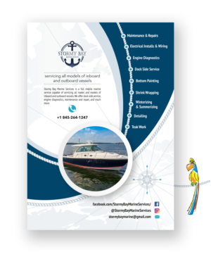 Flyer Design by Oleg Androsov for Stormy Bay Marine Service  | Design: #26276042