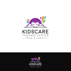 Text should include 2 elements: 1) Business Name: KidsCare Therapy Center 2) Business Slogan: Play 2 Learn | Logo Design by Minimal Studio