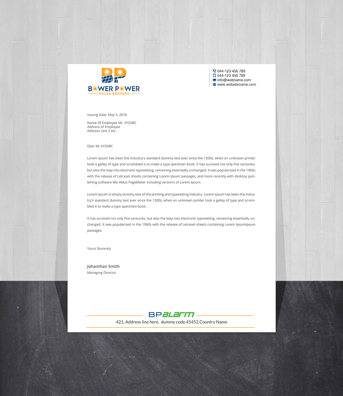 Letterhead Design by Creations Box 2015 for this project | Design #26292553