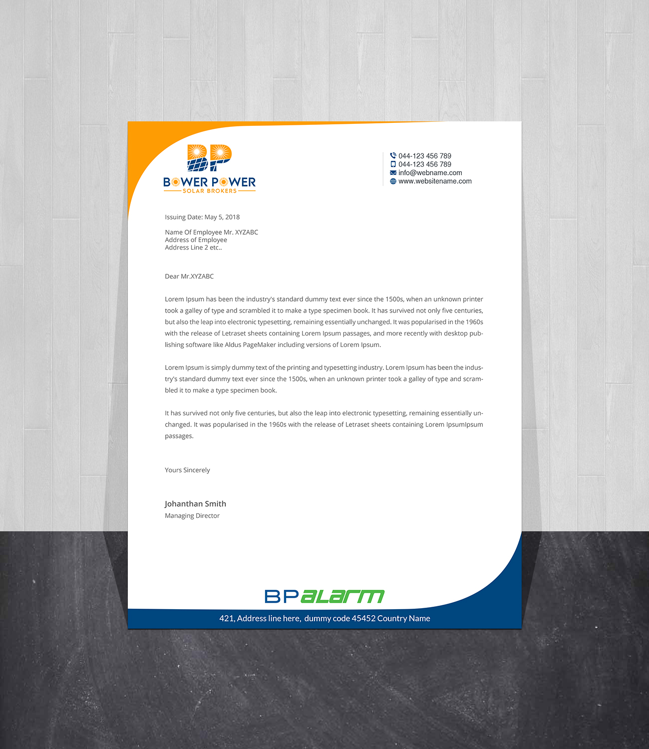 Letterhead Design by Creations Box 2015 for this project | Design #26292555