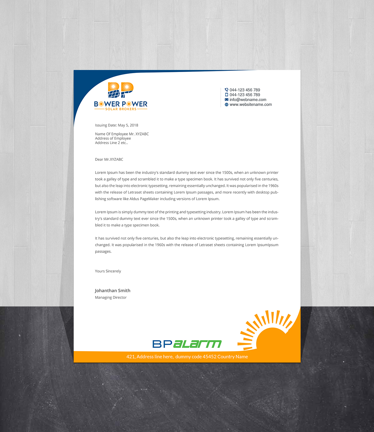 Letterhead Design by Creations Box 2015 for this project | Design #26292556