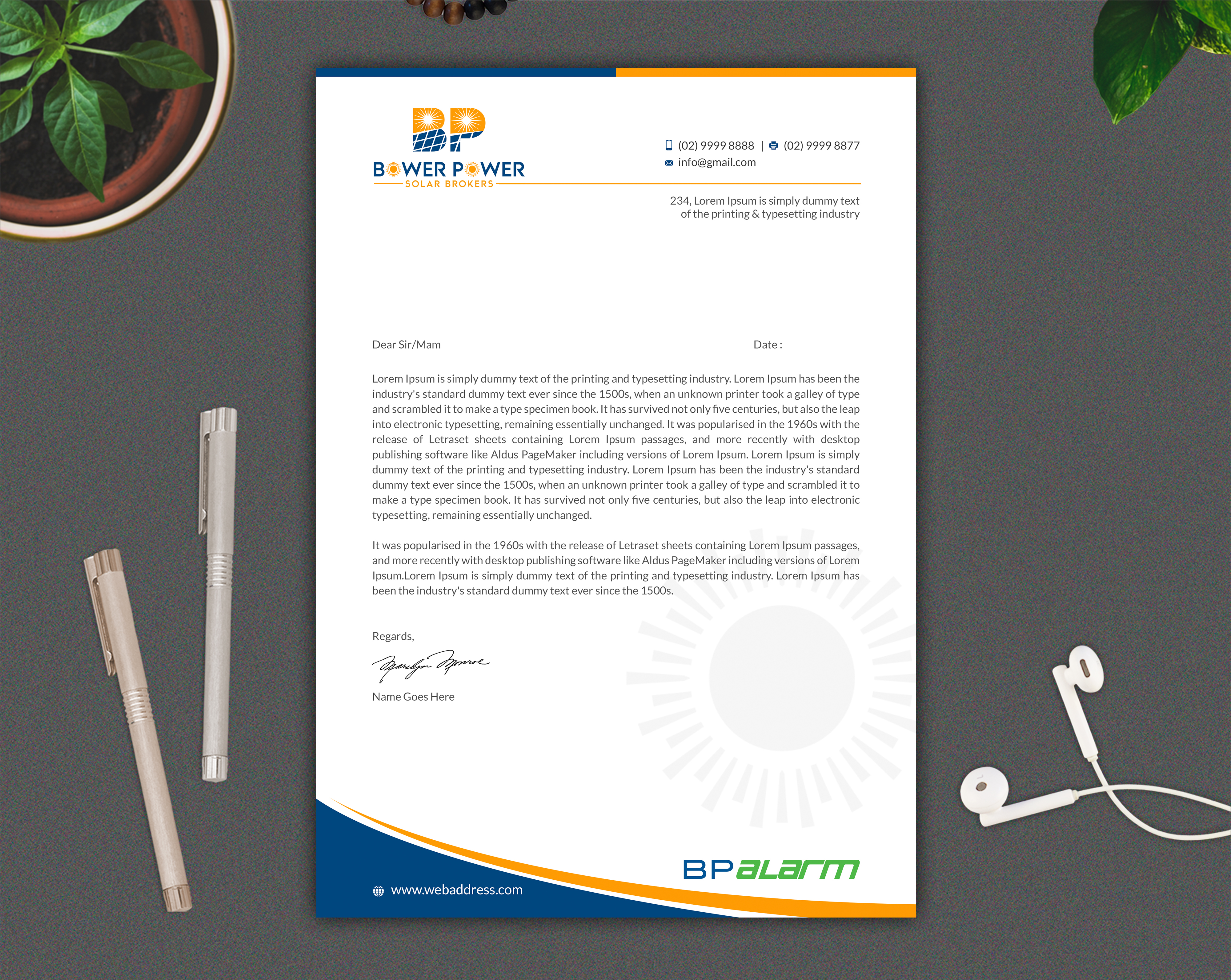 Letterhead Design by Graphic Gallery for this project | Design #26275461
