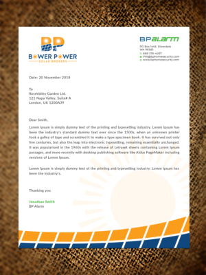 Letterhead Design by Bold Pixels for this project | Design: #26270306