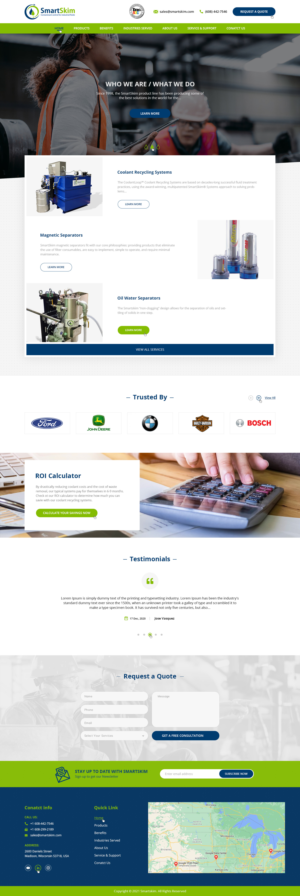 Manufacturing Company WordPress Website Design | Web Design by Ved Web Services