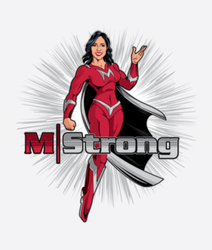 M|Strong | T-shirt Design by ally designs