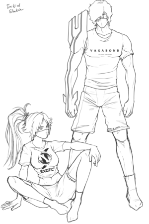 Anime Designs - Chad x Yoruichi | Design de T-shirt par Scelatio
