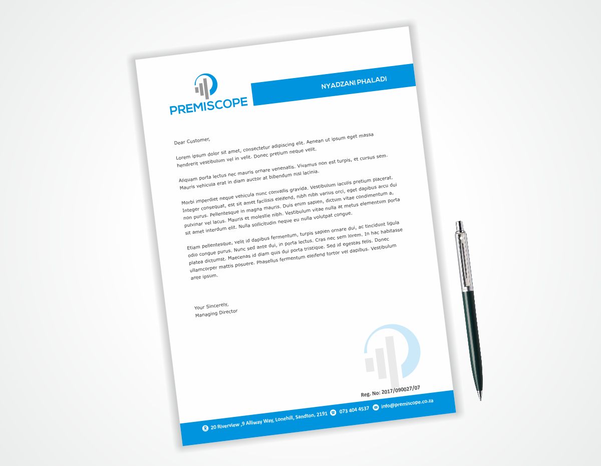 Letterhead Design by Dave Paresh for this project | Design #26265049