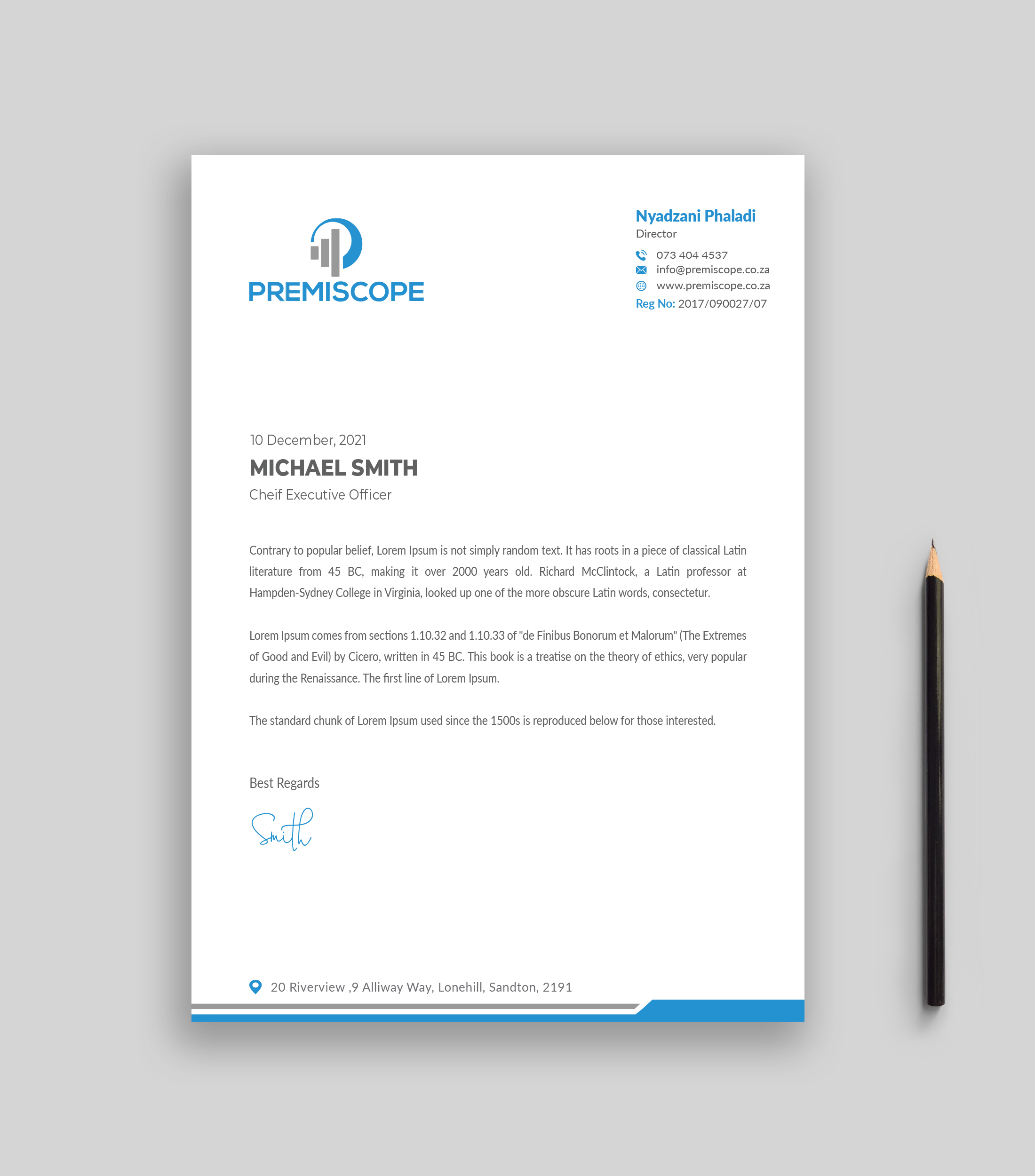 Letterhead Design by Musa. A for this project | Design #26263471