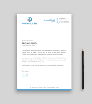 Letterhead Design by Musa. A for this project | Design: #26263473