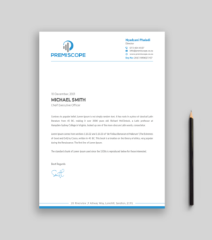 Letterhead Design by Musa. A for this project | Design: #26263475