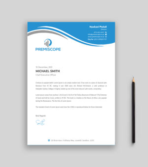 Letterhead Design by Musa. A for this project | Design: #26263478