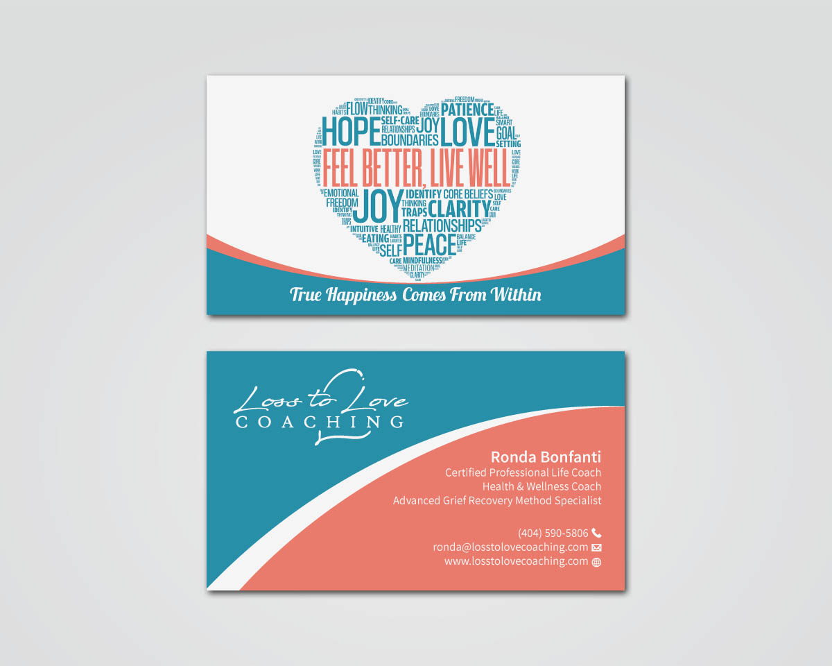 Visitenkarten-Design von MDesign für Loss To Love Coaching, LLC | Design #26279565