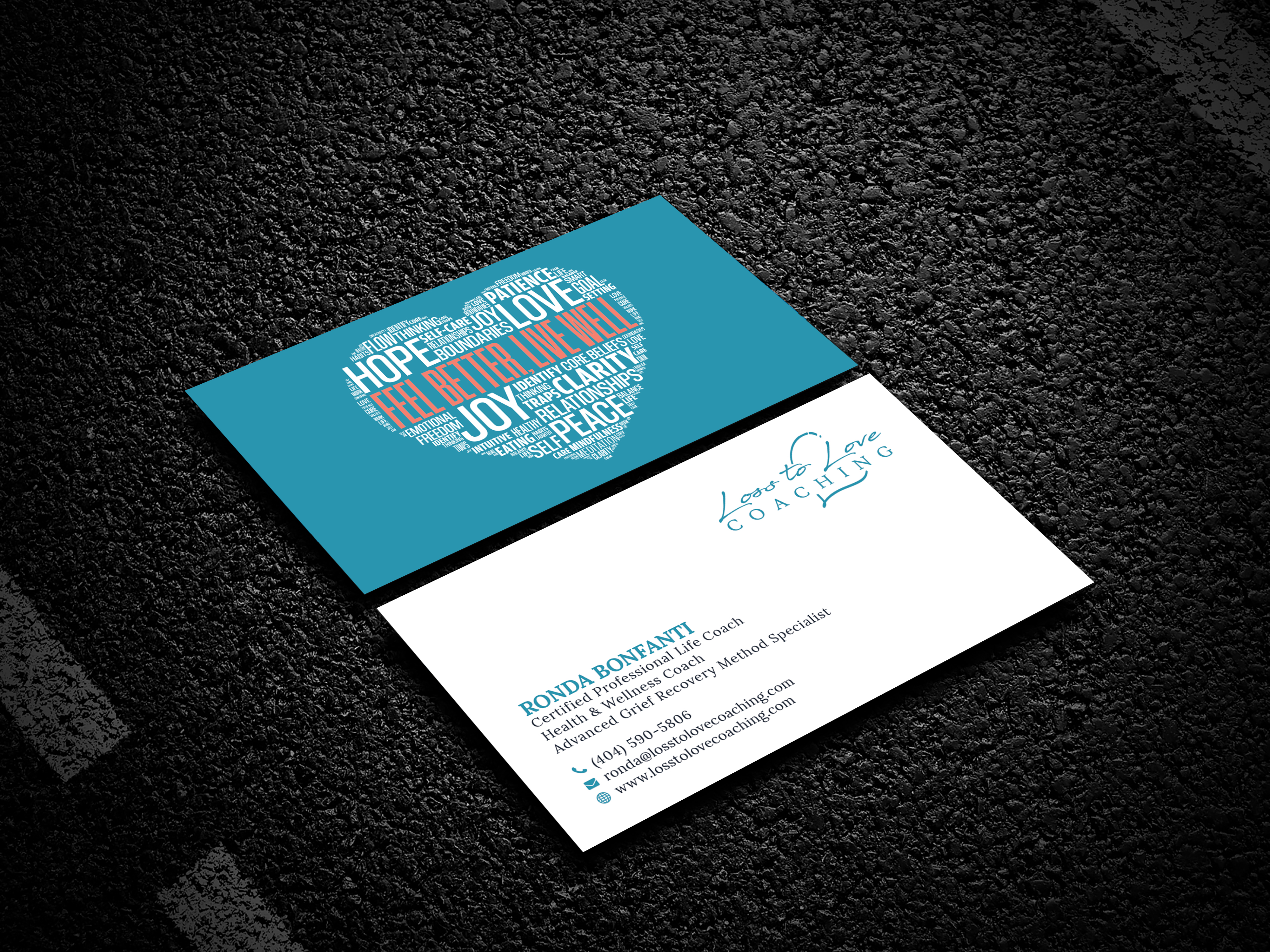 Design de Carte de Visite par Bold Pixels pour Loss To Love Coaching, LLC | Design #26273525