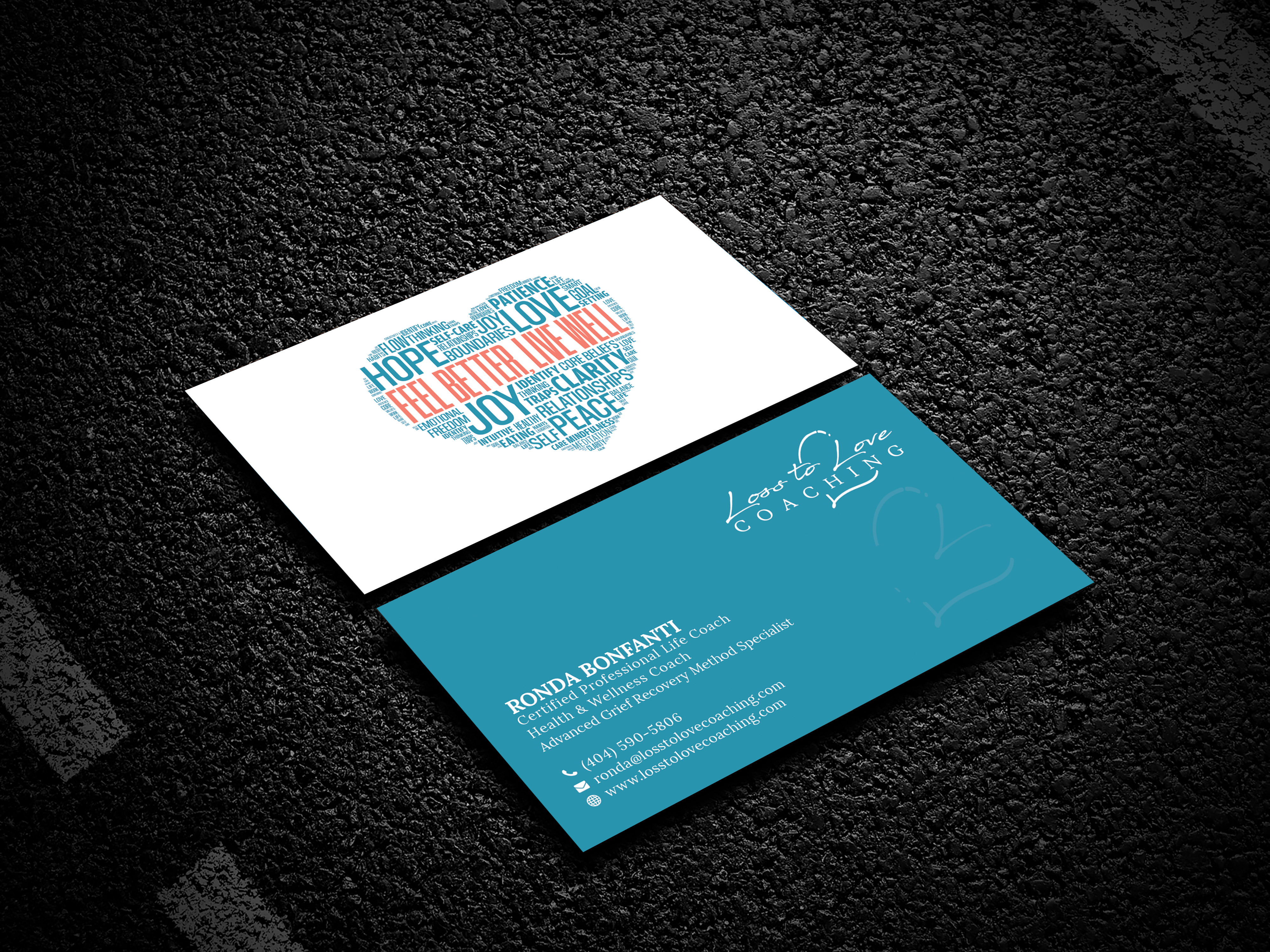 Business Card Design by Bold Pixels for Loss To Love Coaching, LLC | Design #26273578