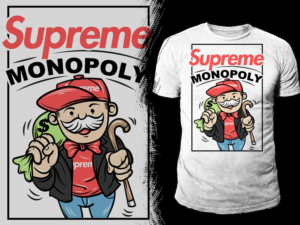 Professional, Bold, Clothing Brand T-shirt Design for SUPREME MONOPOLY by  delegacydesign