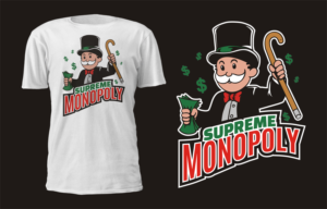 SUPREME MONOPOLY is the title of project | Diseño de Camiseta por D'Mono