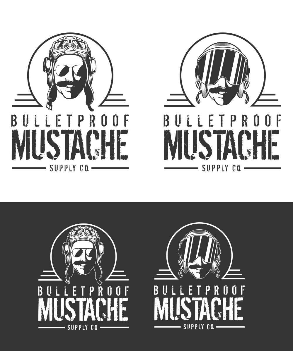 Logo Design by StudioD™ for Bulletproof Mustache | Design #26312144