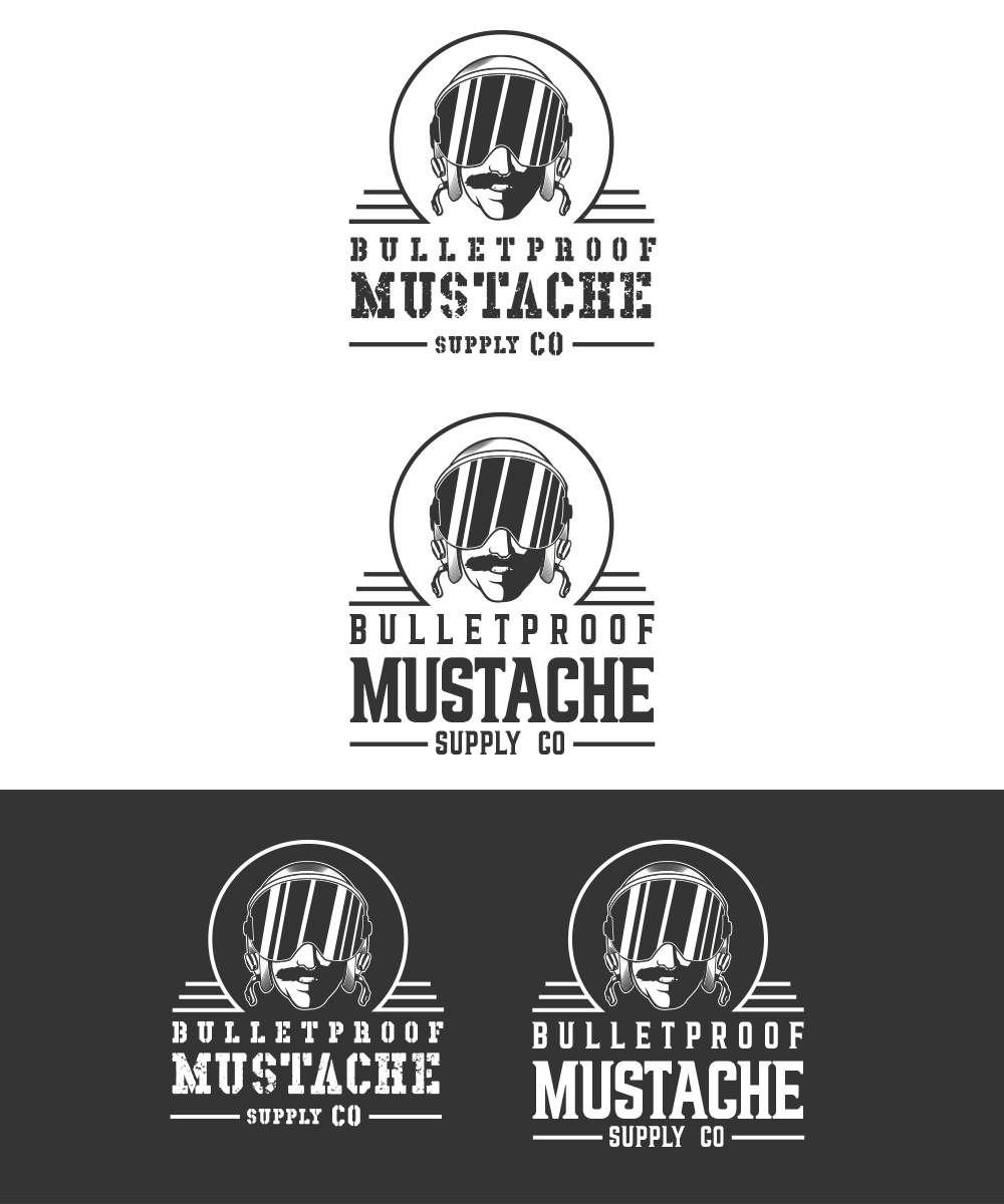 Logo Design by StudioD™ for Bulletproof Mustache | Design #26312494