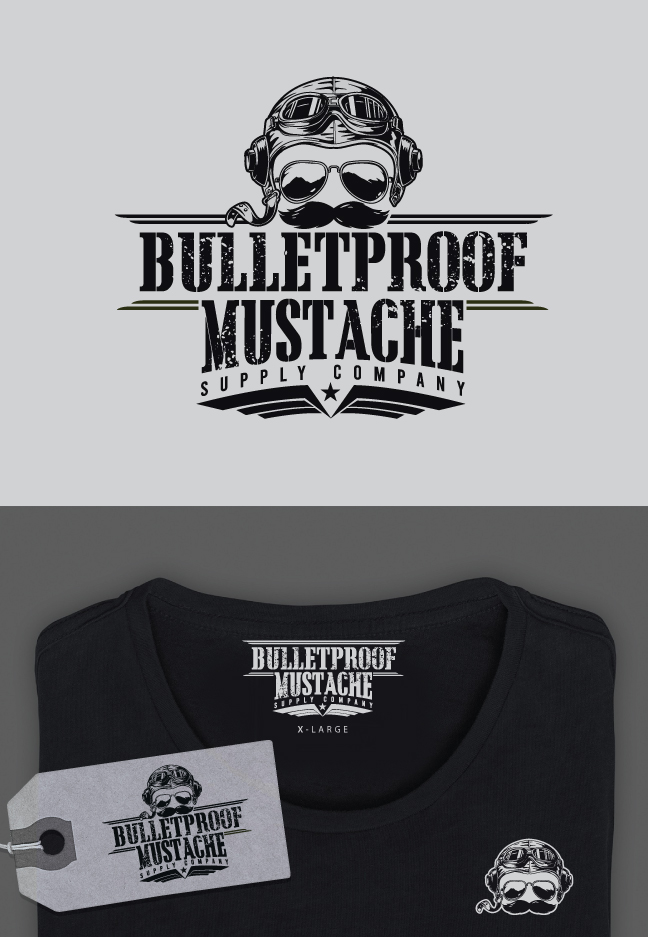 Logo Design by ally designs for Bulletproof Mustache | Design #26284871