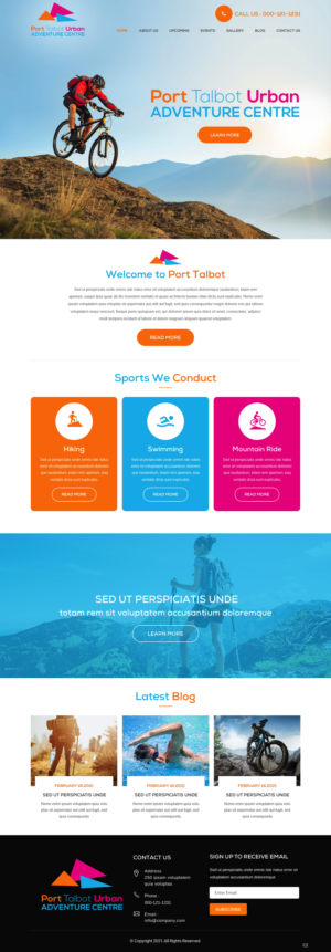 Web Design by pb for Port Talbot Urban Adventure Centre | Design: #26283607