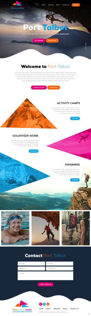 Web Design by pb for Port Talbot Urban Adventure Centre | Design: #26283609