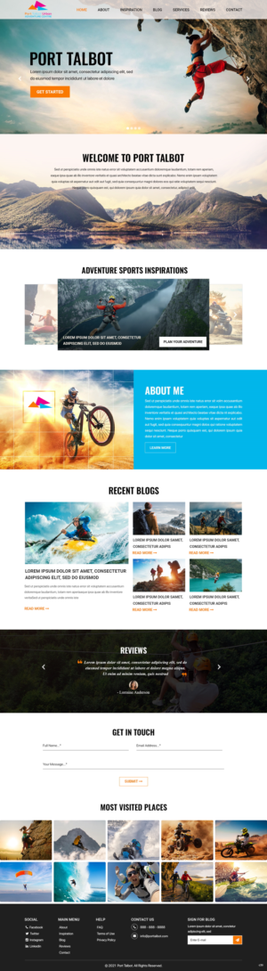 Web Design by pb for Port Talbot Urban Adventure Centre | Design: #26283615